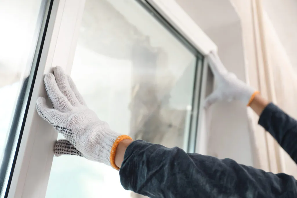 Custom glass shower enclosure installation